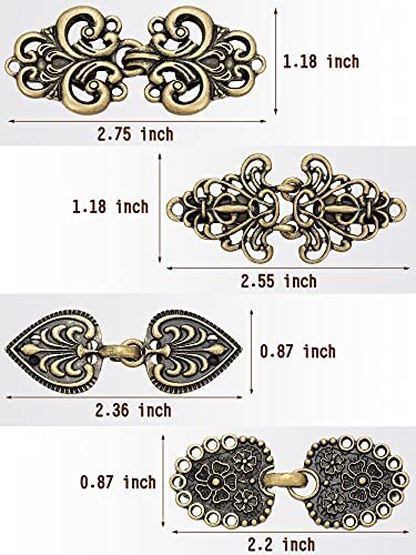 4 Pcs/set Sweater Clips Cloak Clasp Cardigan Clip Vintage Shawl Pin USA SELLER