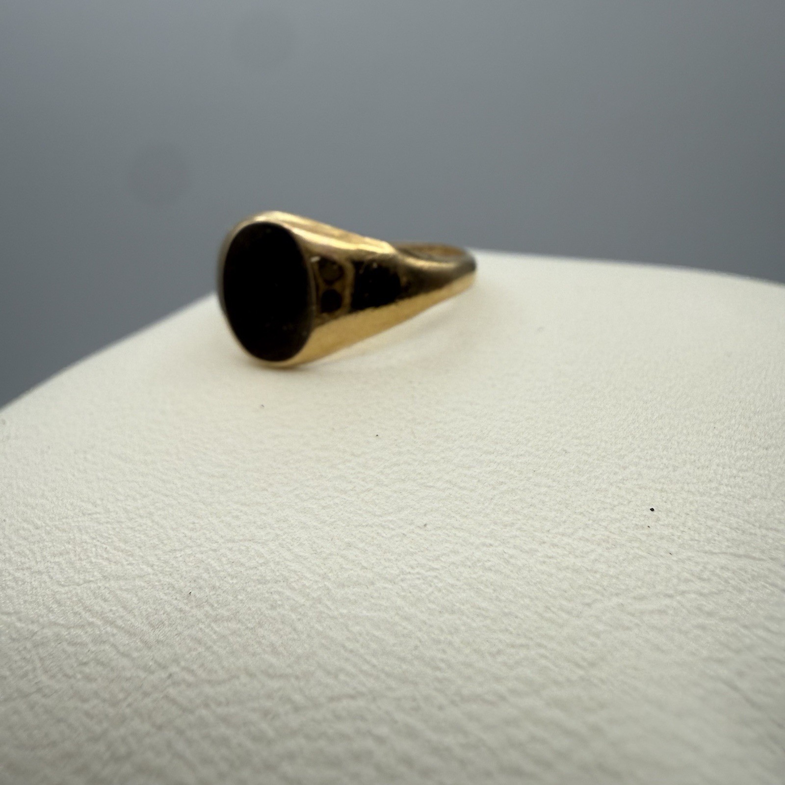 Vintage Uncas 10k GF Yellow Unisex Signet ring size 4