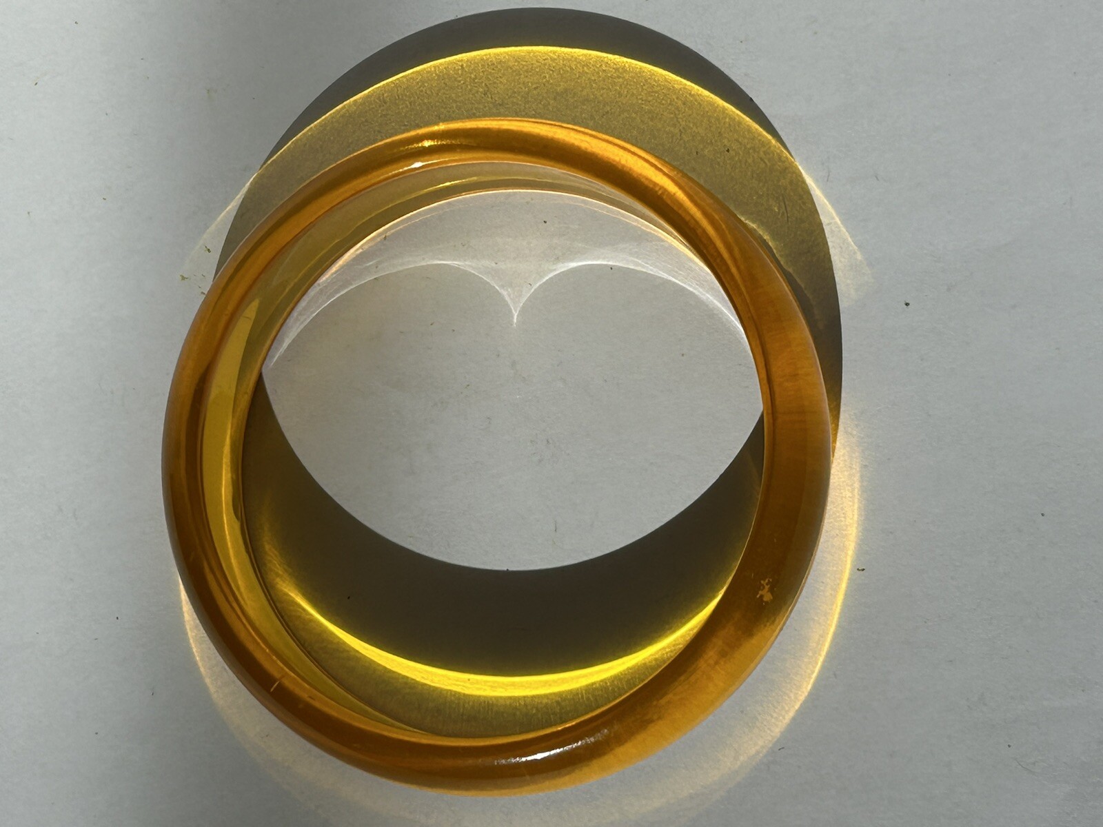 Vintage ‘80s Sunny Lemon Lucite Acrylic Yellow Transparent HiLo Bangle