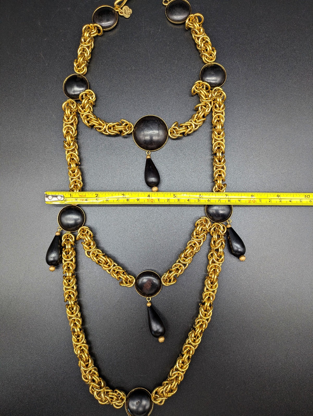 YSL Vintage Yves Saint Laurent Rive Gauche statement necklace