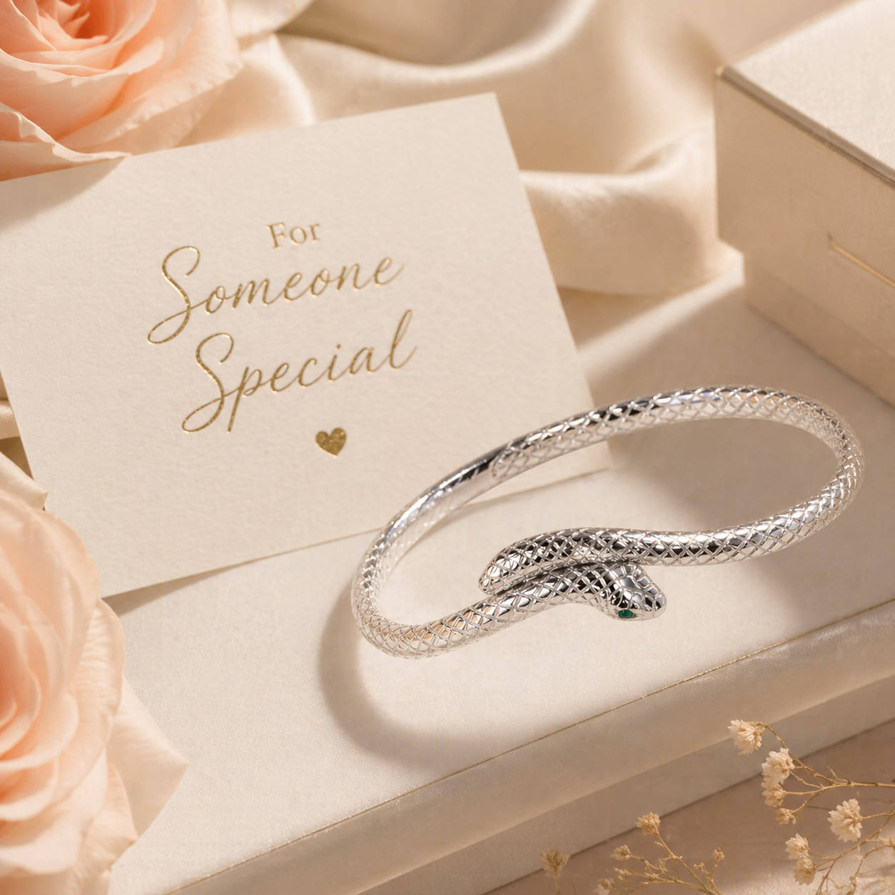 Handmade SNAKE Bracelet 925 Sterling Silver Vintage Bangle