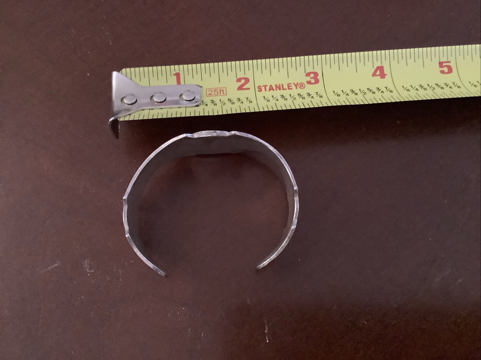 Vintage Tribal Sterling Silver Bangle with Green Rosette