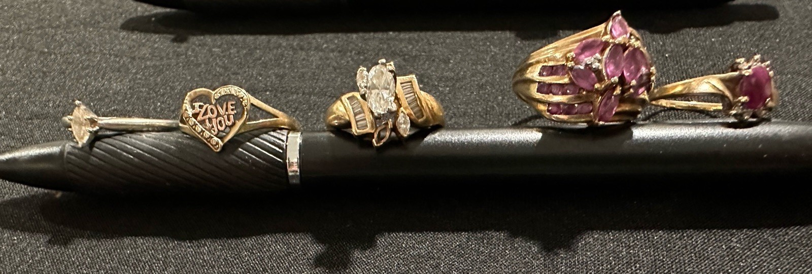 Lot of 15 Vintage 10k & 14k Gold Rings, Diamond, Ruby, Pearl, Citrine, etc