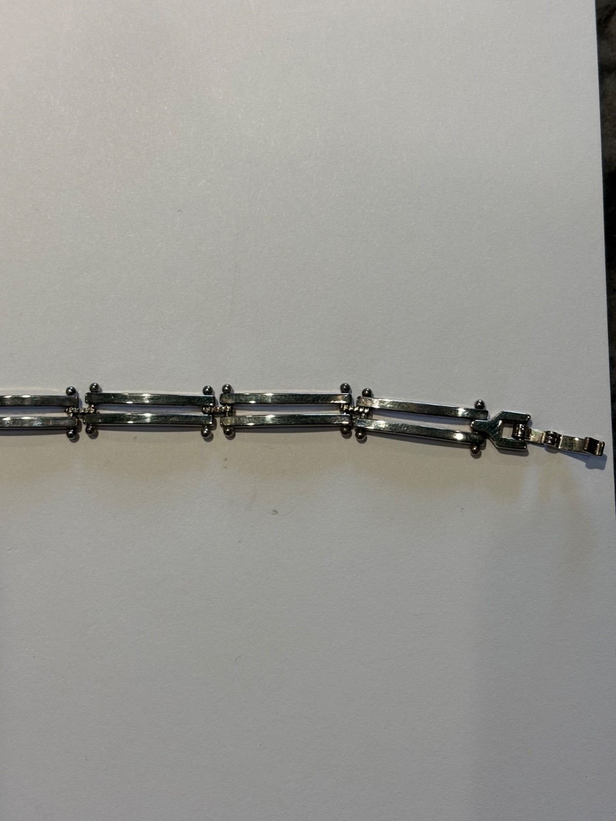 Vintage MCM Sterling Silver Double Bar Link Bracelet – 13.8 Grams