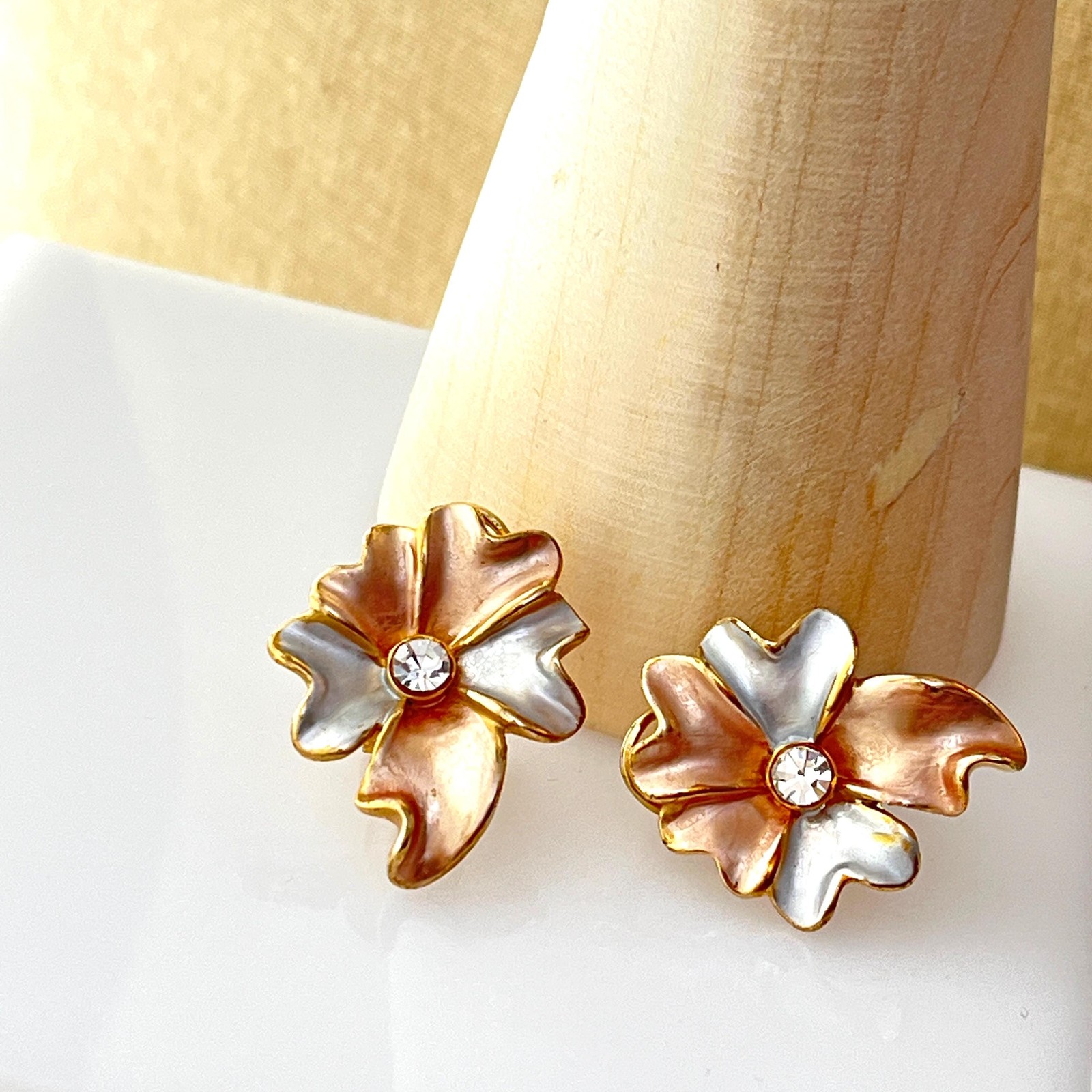Vintage Tropical Rare Pendant Earrings Set Signed EB Estee Lauder Promo 1990s