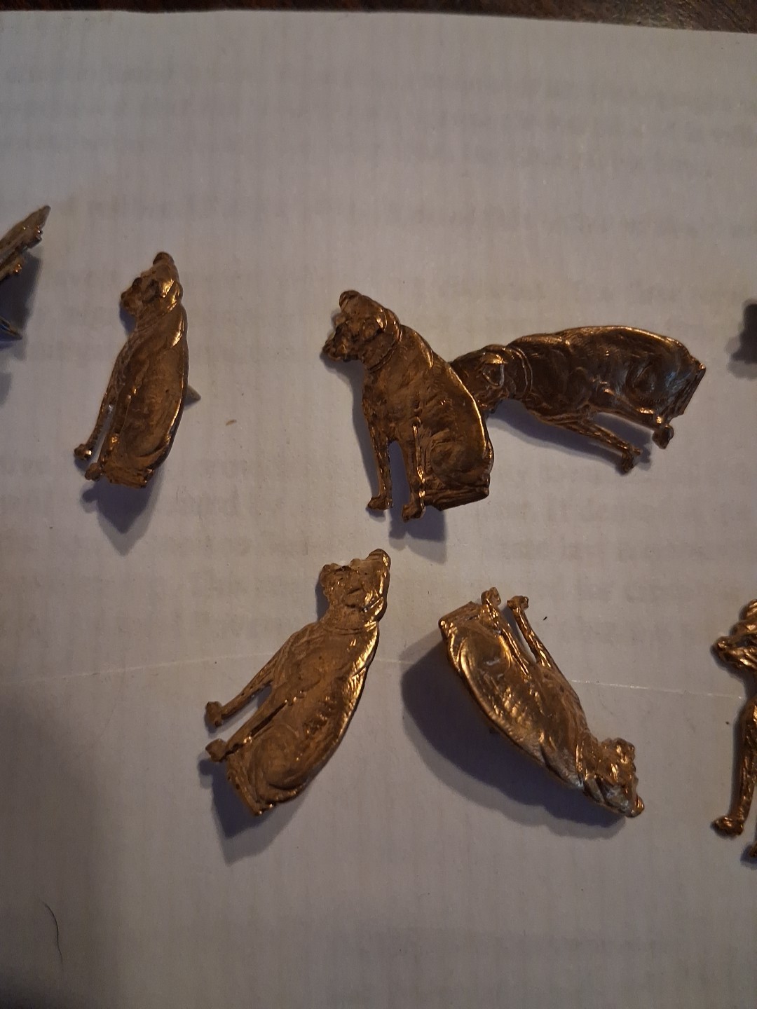 Lot Of 15 Brass Dog Pins