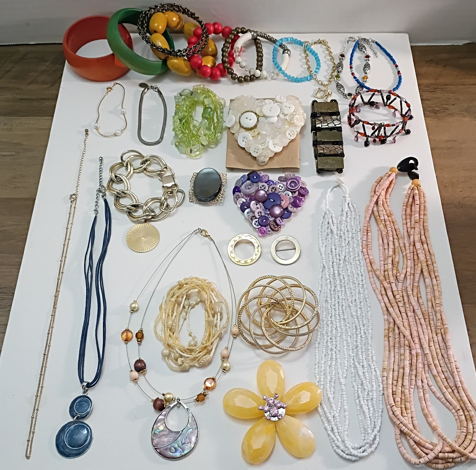 Vintage to Now Mixed Jewelry Lot Necklaces Brooches Bracelets