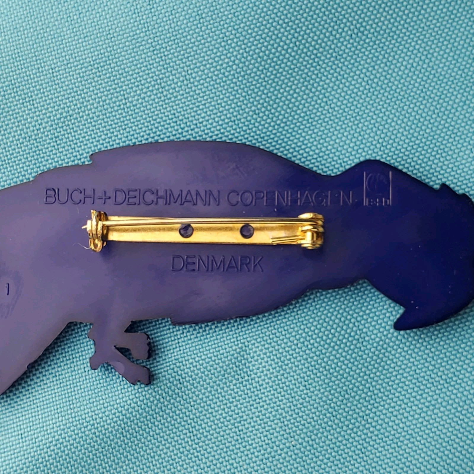 Buch Deichmann Vintage 1960 Denmark Blue Parrot Brooch In Very Good Condition