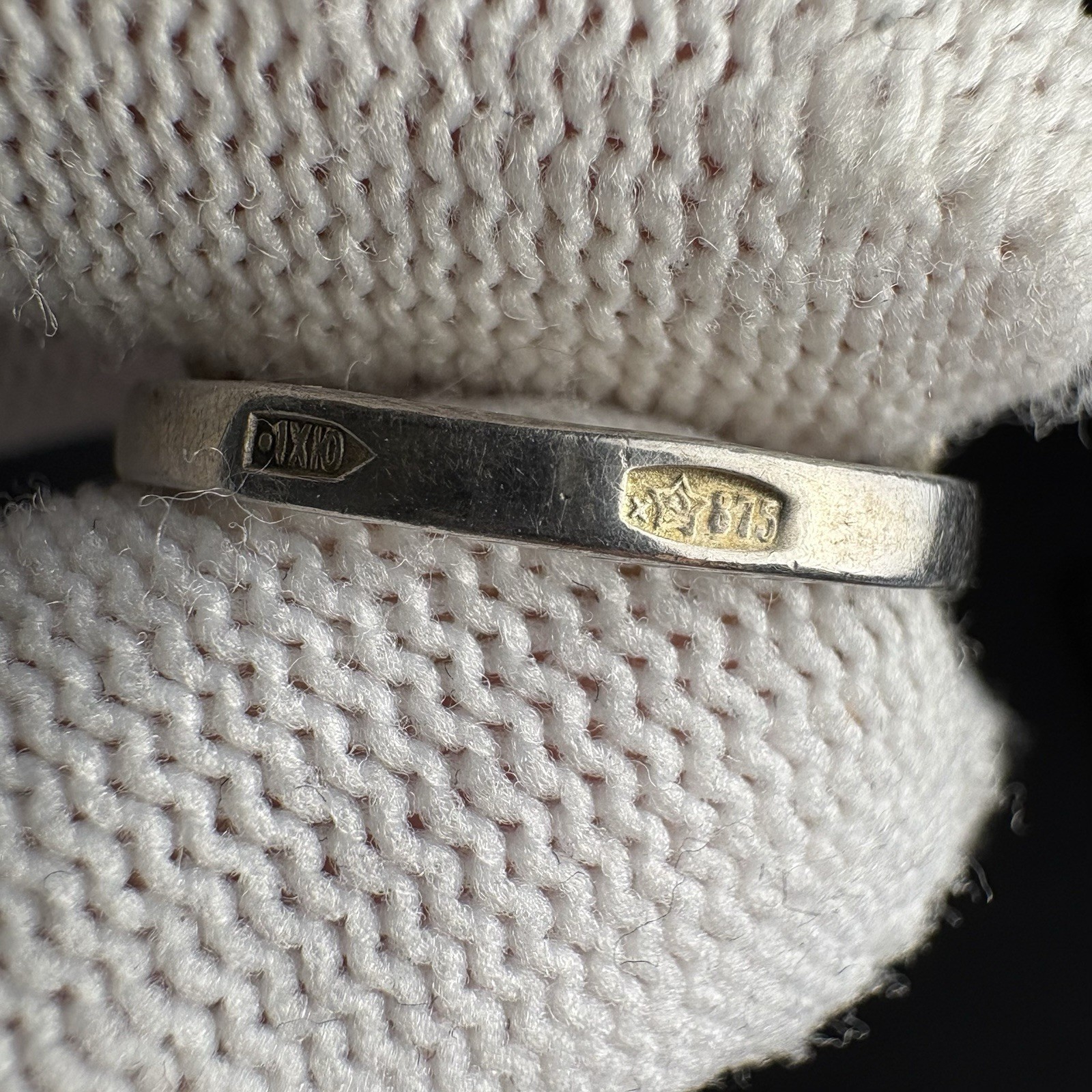 Vintage Ring Silver 875 Soviet Era Ruby size 6.5