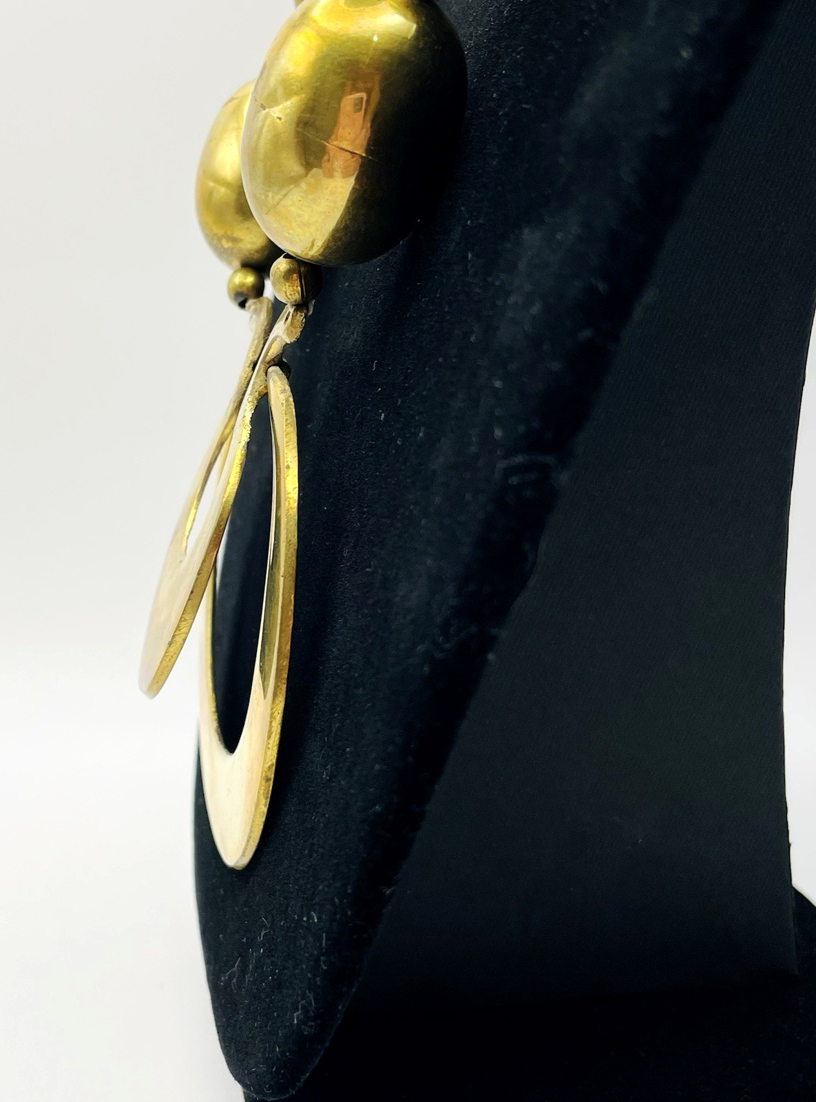 Vintage Artisan Statement Brass Made in India Necklace and Earrings