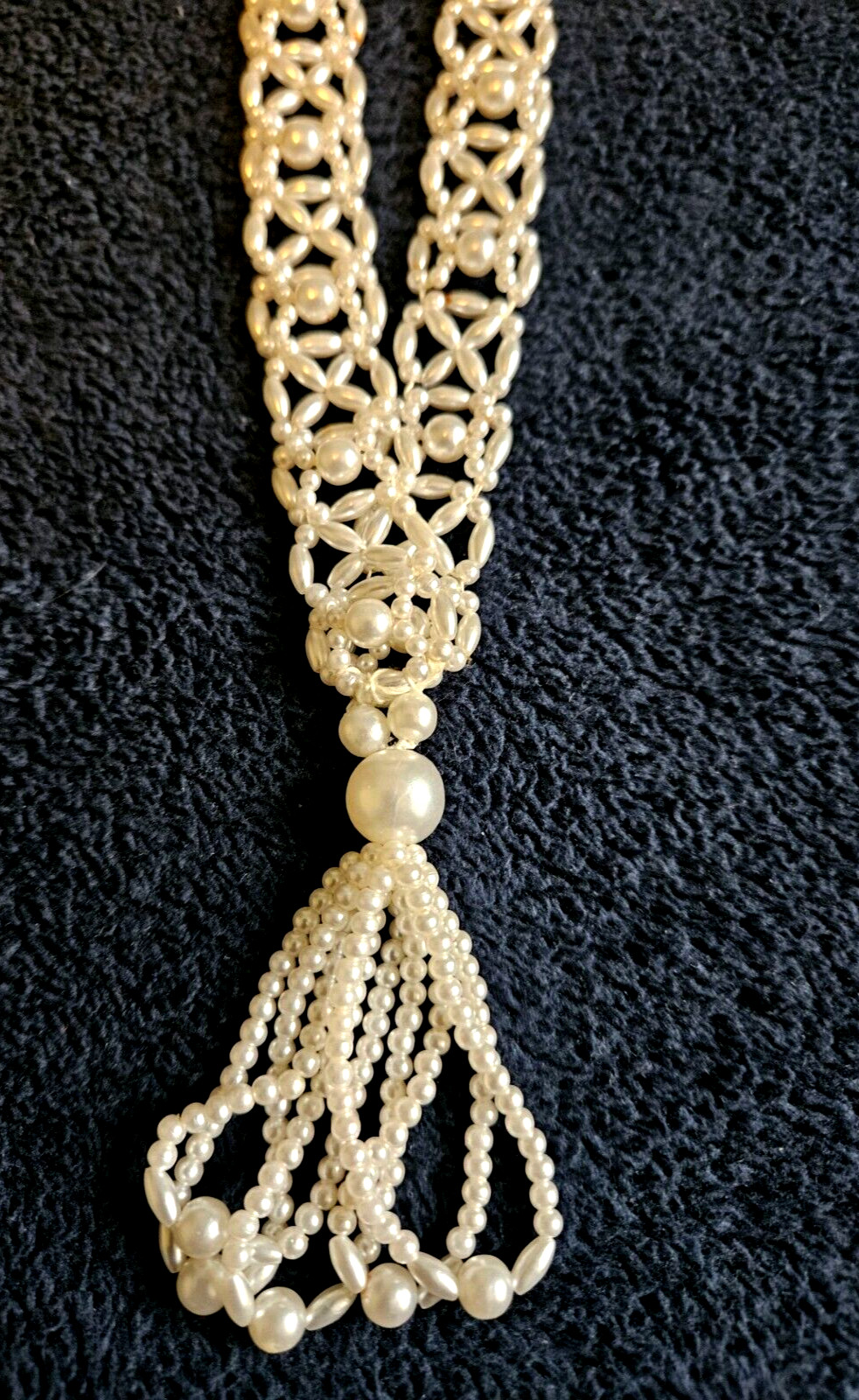 2 Vintage White Bead Necklaces