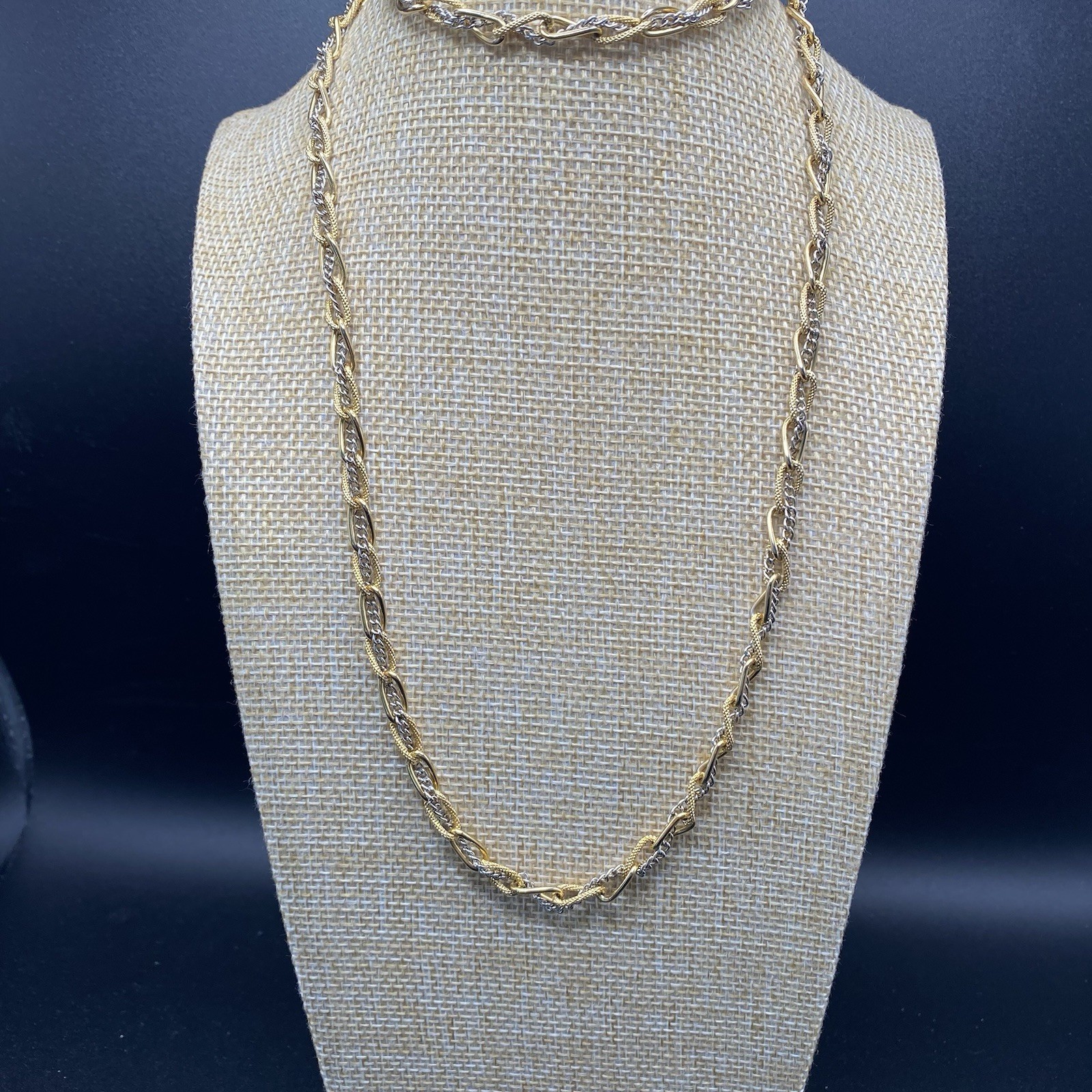 Vintage Givenchy Gold Chain Necklace 31” Multi Strand Statement Opera Logo Clasp