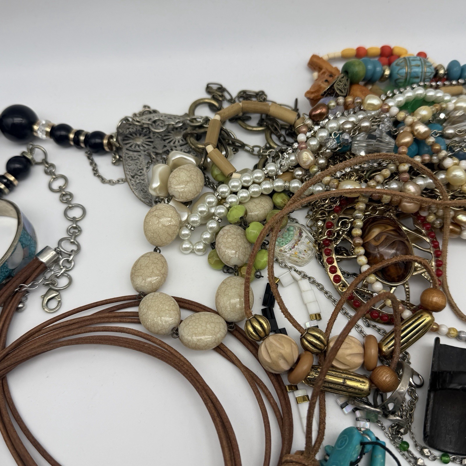 Junk Drawer Costume Jewelry Lot Estate Wearable Repair Craft Vtg Mod 3 Lbs