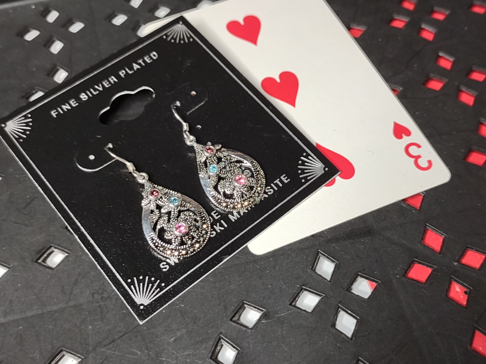 Very Cute Multicolor Tear Drop Shaped Dangle Earrings