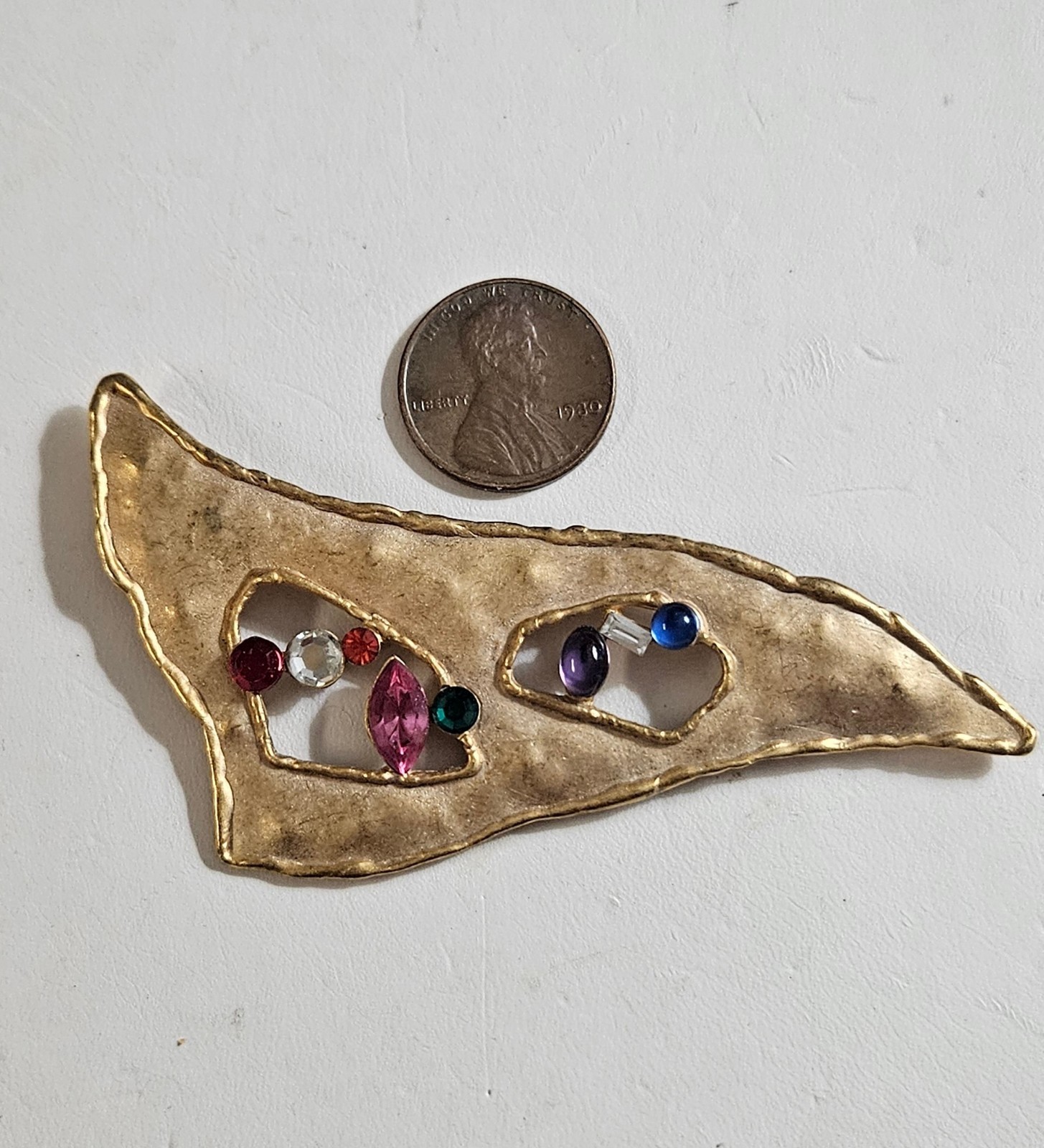 Vintage 1980s Retro Modernist Geometric Pin. JJ (Jonette Jewelry)