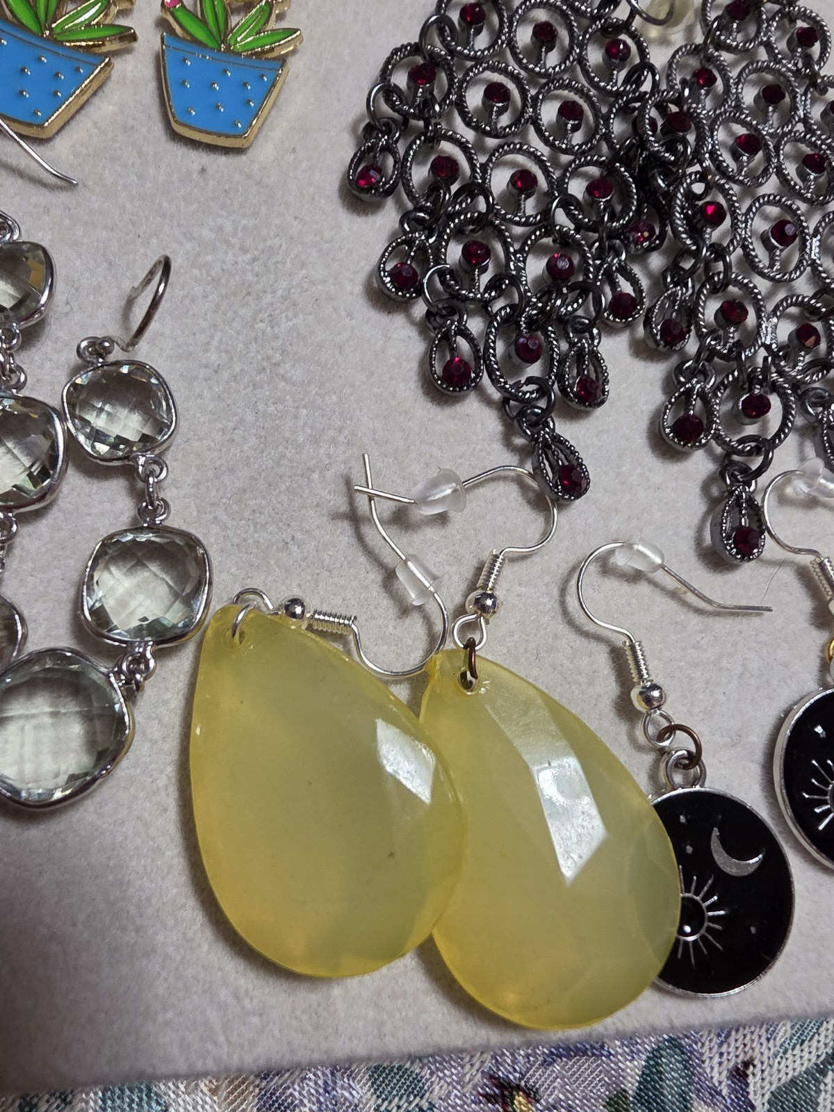 Vintage Hook Dangle Earrings Lot Of 10 Pairs