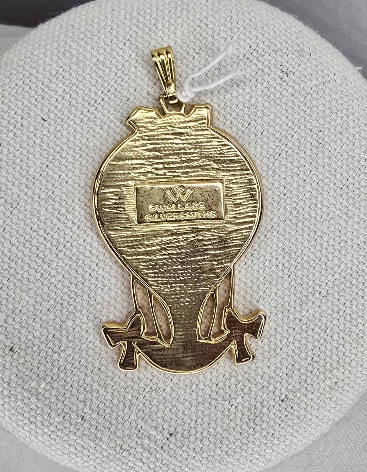 Vintage Wallace Silversmiths HOT AIR BALLOON Enamel Pendant Christmas Ornament