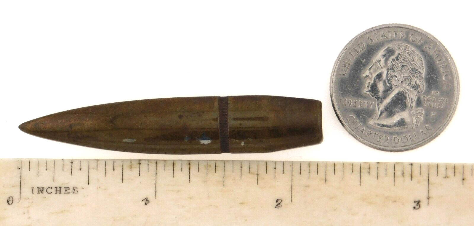 Antique WW Trench Art Bullet Brooch Pin