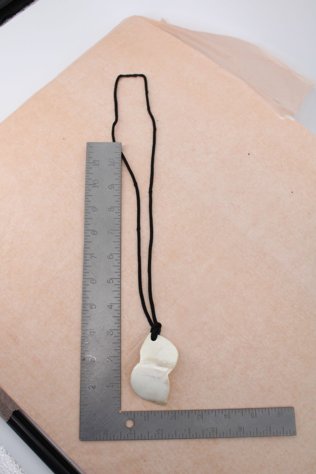 Bovine Horn Cow Pendant Bleached Vintage 93950