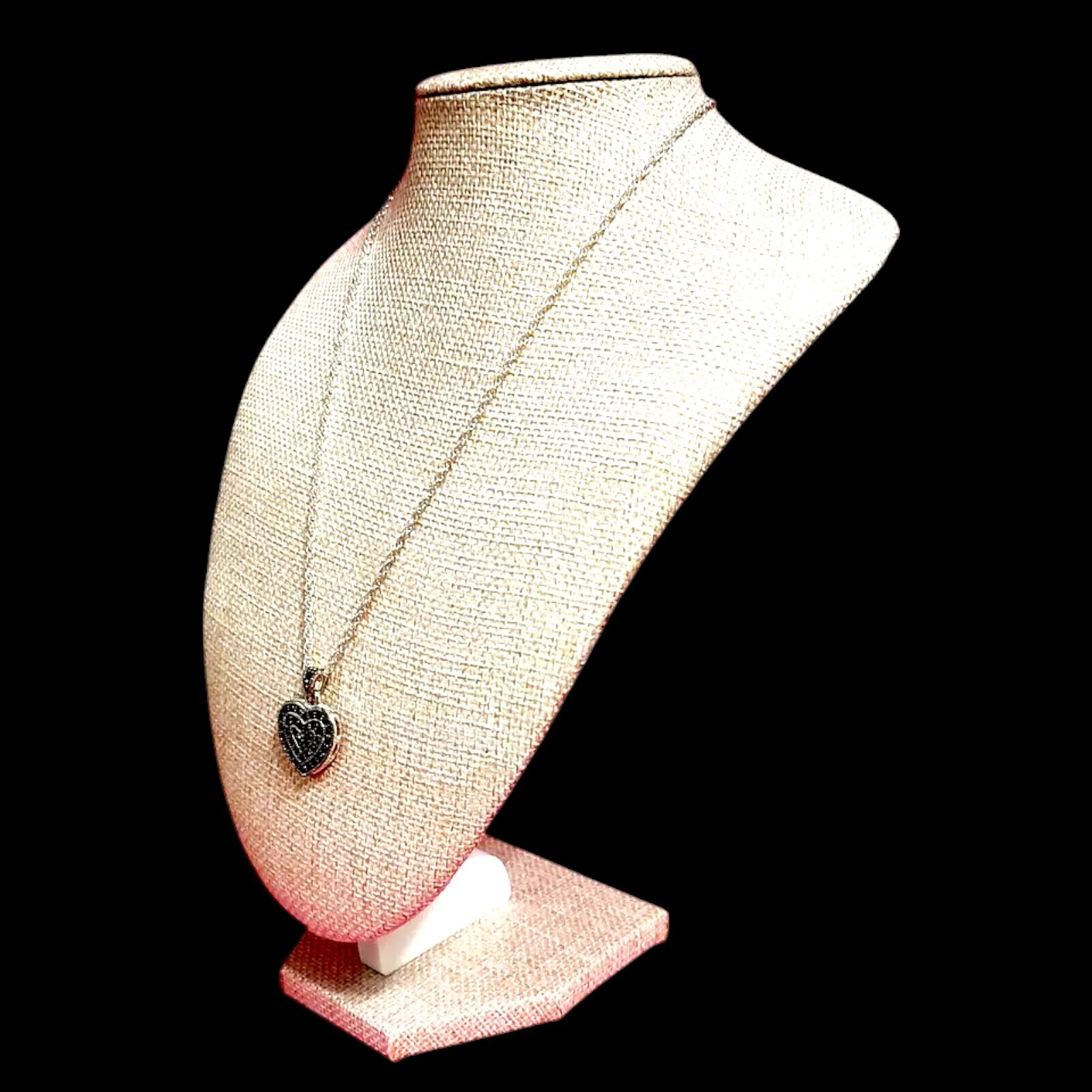 VTG 90s Style Heart Drop Pendant Dainty Romantic Gift Statement Necklace 21″