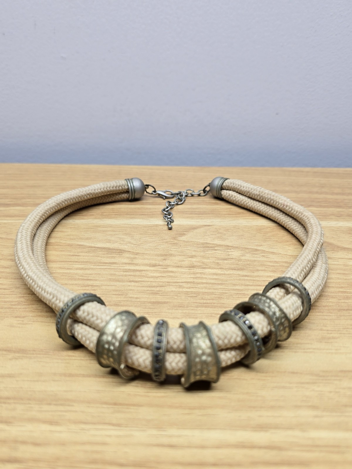 Vintage Tribal Corded Boho Choker 21″ In Long
