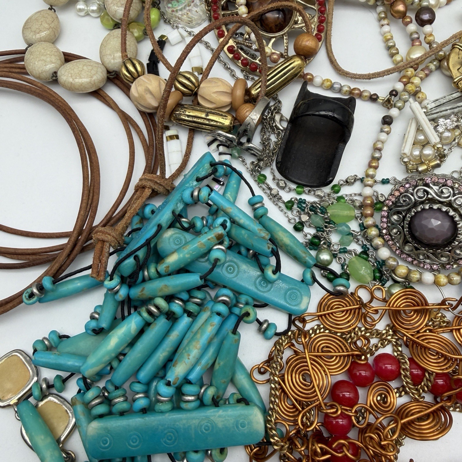 Junk Drawer Costume Jewelry Lot Estate Wearable Repair Craft Vtg Mod 3 Lbs