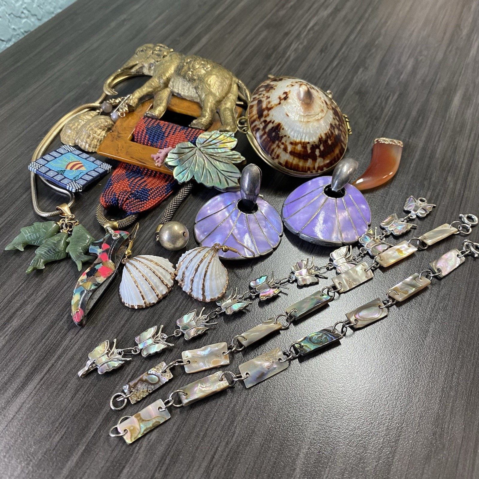 Vtg Animal Jewelry Lot – Animal Gemstone Lot – Unsigned Vintage Pieces
