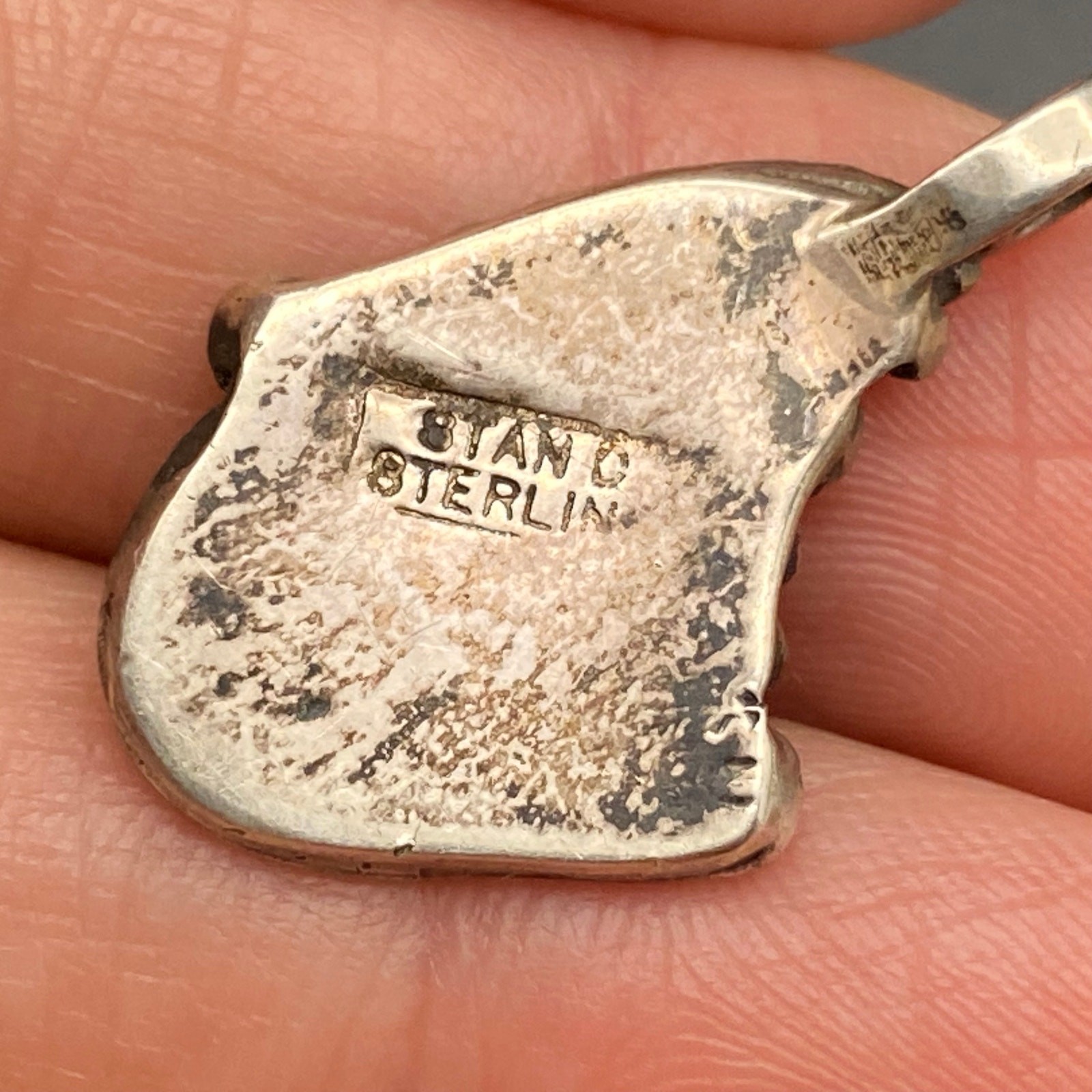 Vintage Brutalist Abstract Sterling Silver Stan Pendant
