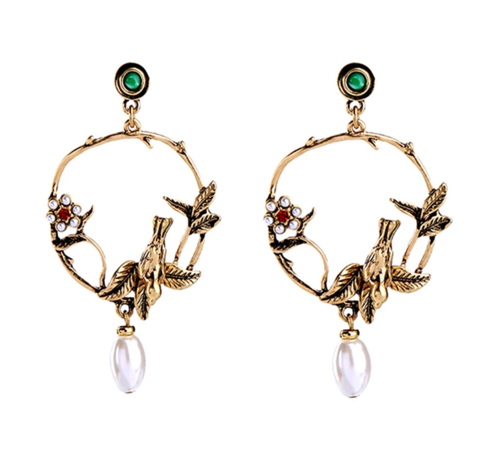 Vintage earrings,Earrings,Statement earrings,Wedding earrings,Floral earrings