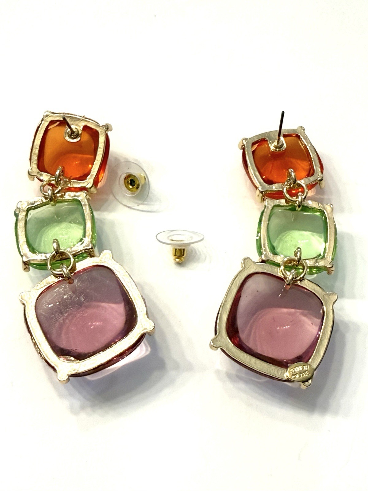 KJL Gripoix Resin Cabochon Gold Plated Collar Necklace & Earrings KENNETH © LANE