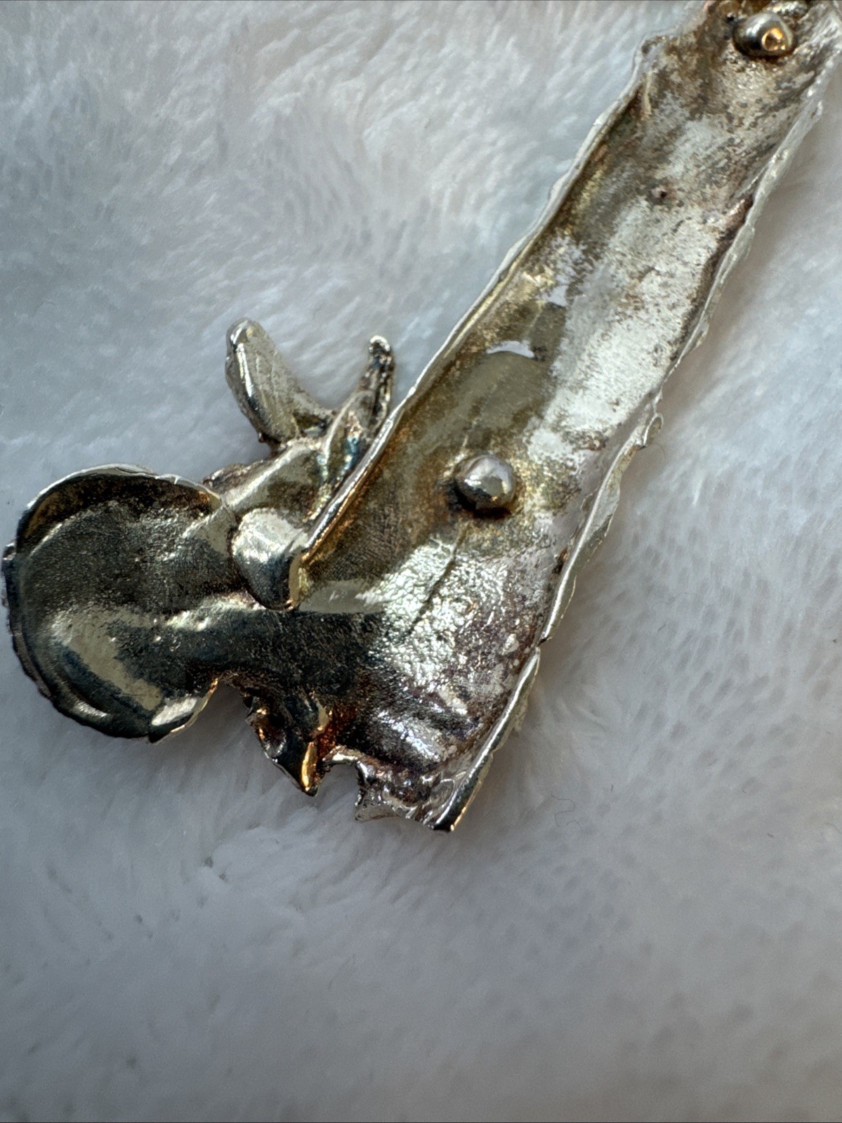VTG Silver 18KGP herringbone chain 90s lighthouse starfish beach pendant cruise