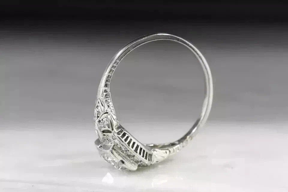 2.35Ct Art Deco Style Lab Created Diamond Anniversary 14k White Gold Finish Ring