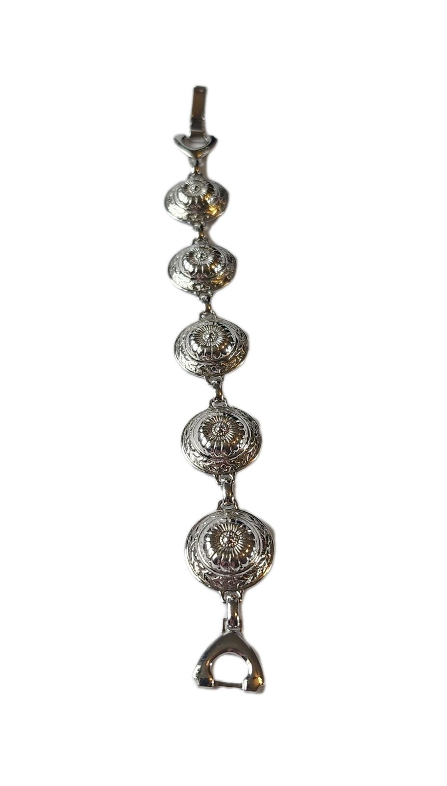 VTG Marino Silver Tone Concho Necklace Bracelet Earring Set Southwestern Style