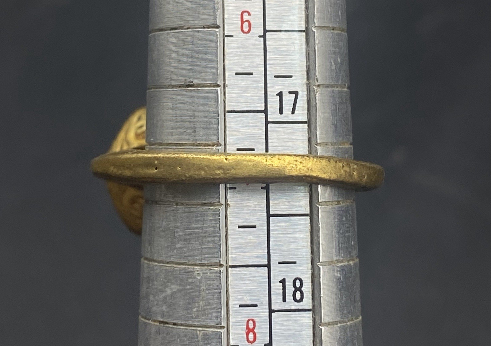 Beautiful Vintage Old Gabri Glass Gold Plated Ring Vintage Ring