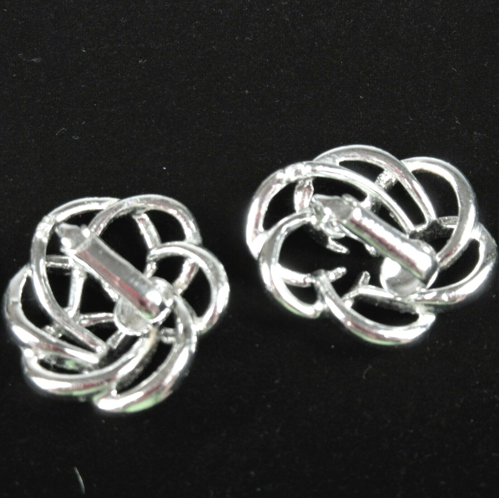 Sarah Coventry Silvertone Tailored Swirl Pin and Clip On Earrings Set Signed