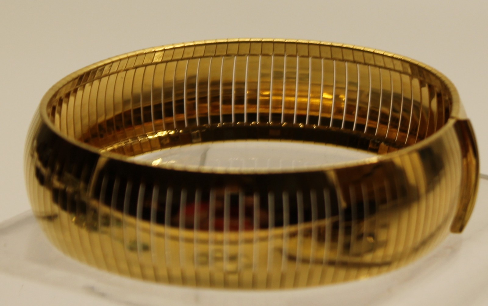 Vintage Omega Design Gold Plated Bracelet Stainless Steel Italy Milor