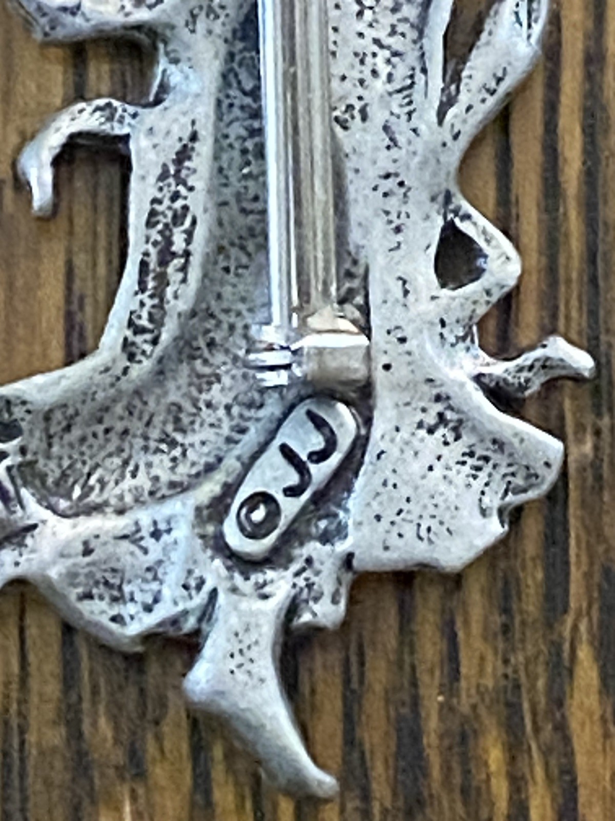 JONETTE JEWELRY – PEWTER ANGEL STAR BROOCH /PIN **FREE SHIPPING**