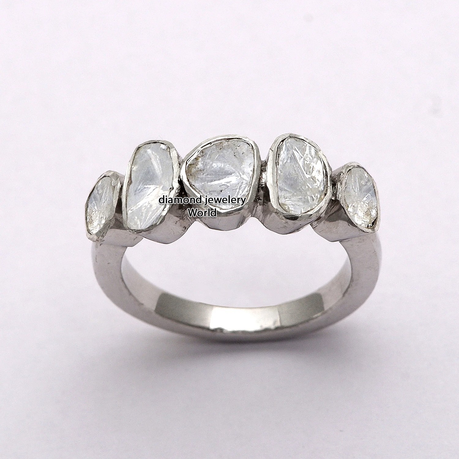 0.85ctw Genuine Old Mine Antique Cut Diamond Silver Victorian Style Ring Jewelry
