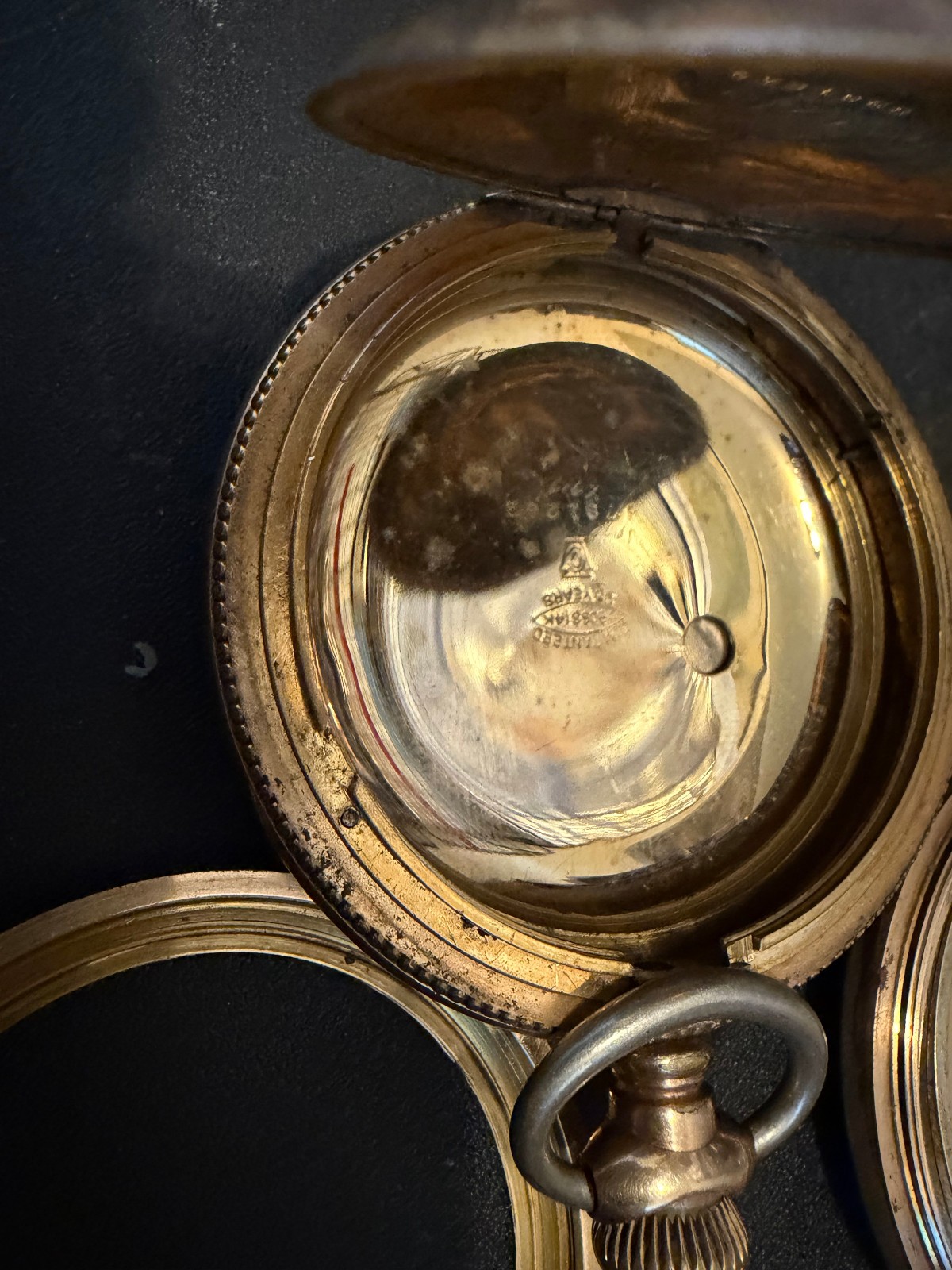 243 grams gold filled pocket watch cases. all marked “25 years”