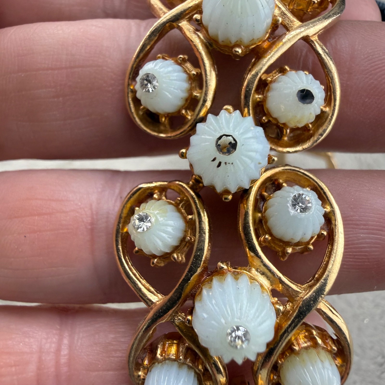 Vintage Florenza Bracelet Gold Tone Signed 7”