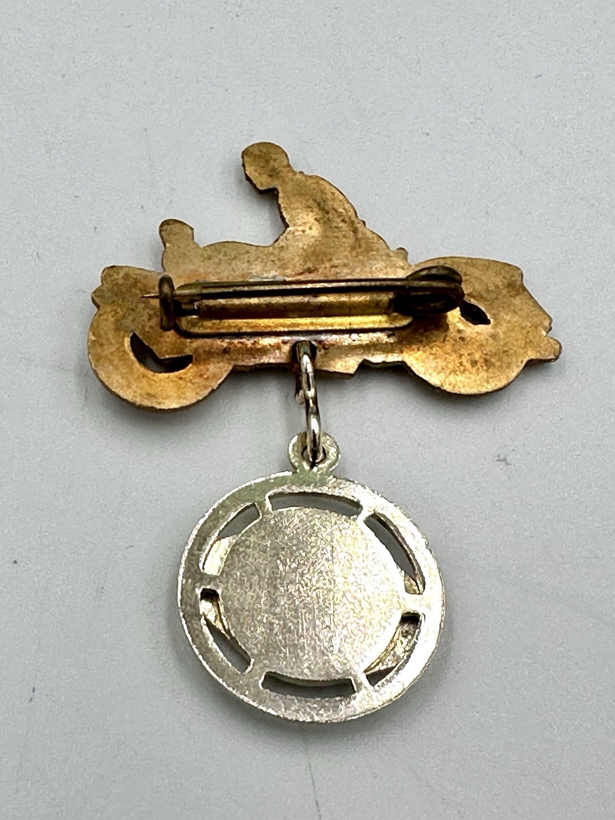 Antique 1930/40’s Brass US Army Harley Davidson Indian Motorcycle Motorcycle Pin