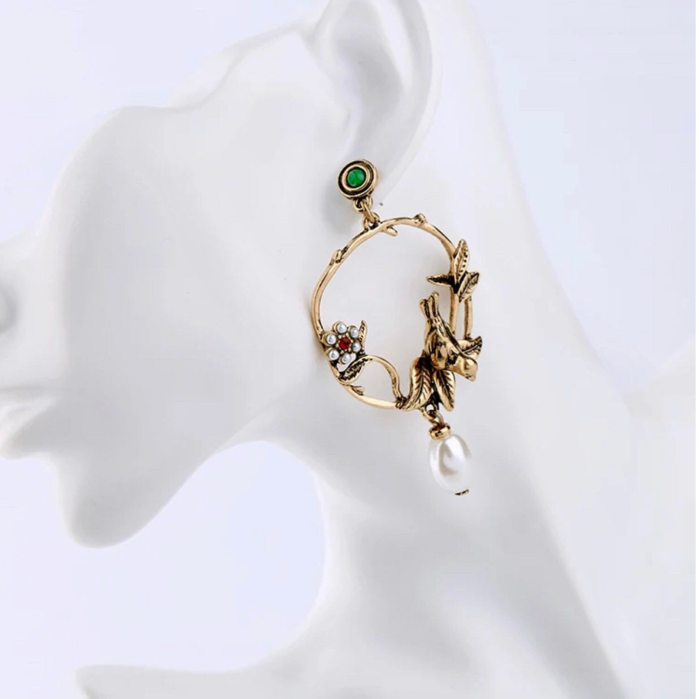 Vintage earrings,Earrings,Statement earrings,Wedding earrings,Floral earrings