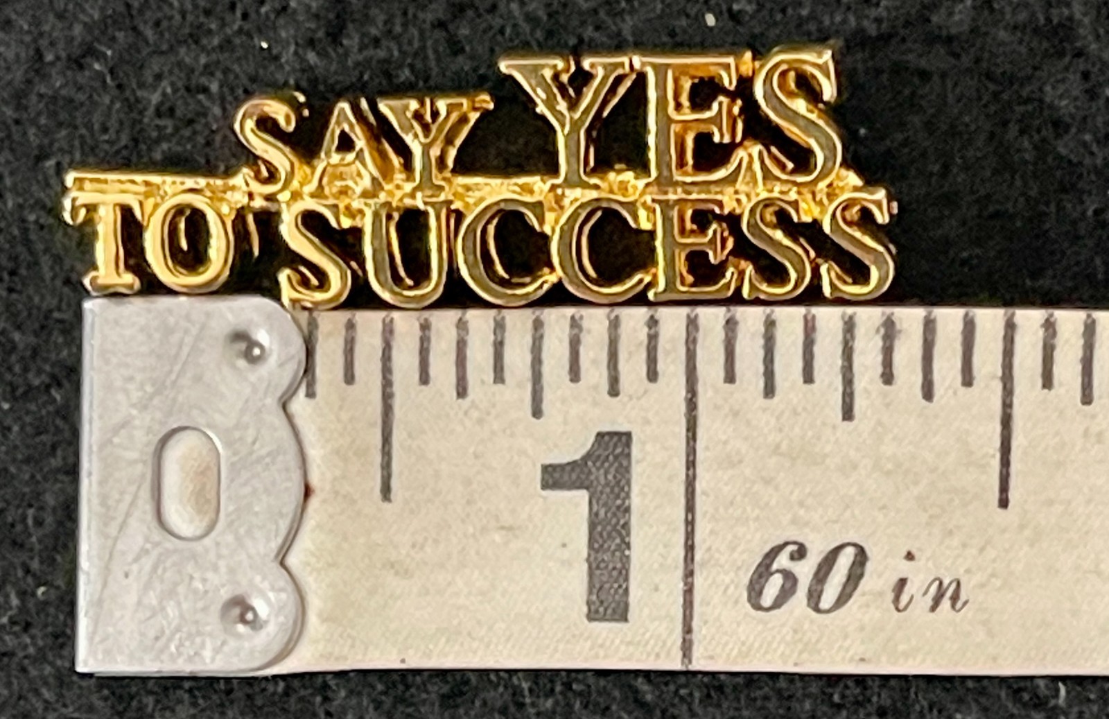 Lapel Pin SAY YES TO SUCCESS Gold BUSINESS Pin Brooch