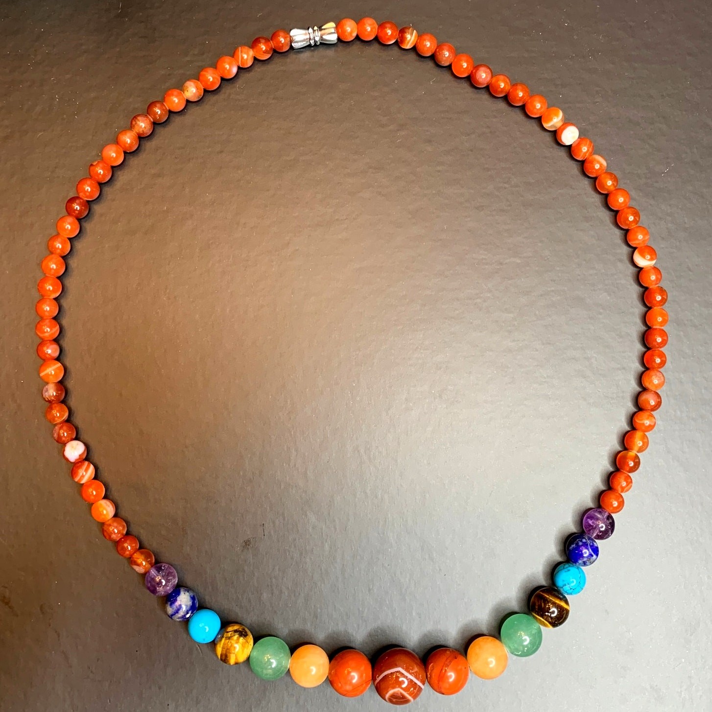 Seven Chakra Gemstone Necklace | Natural Stone Energy Jewelry