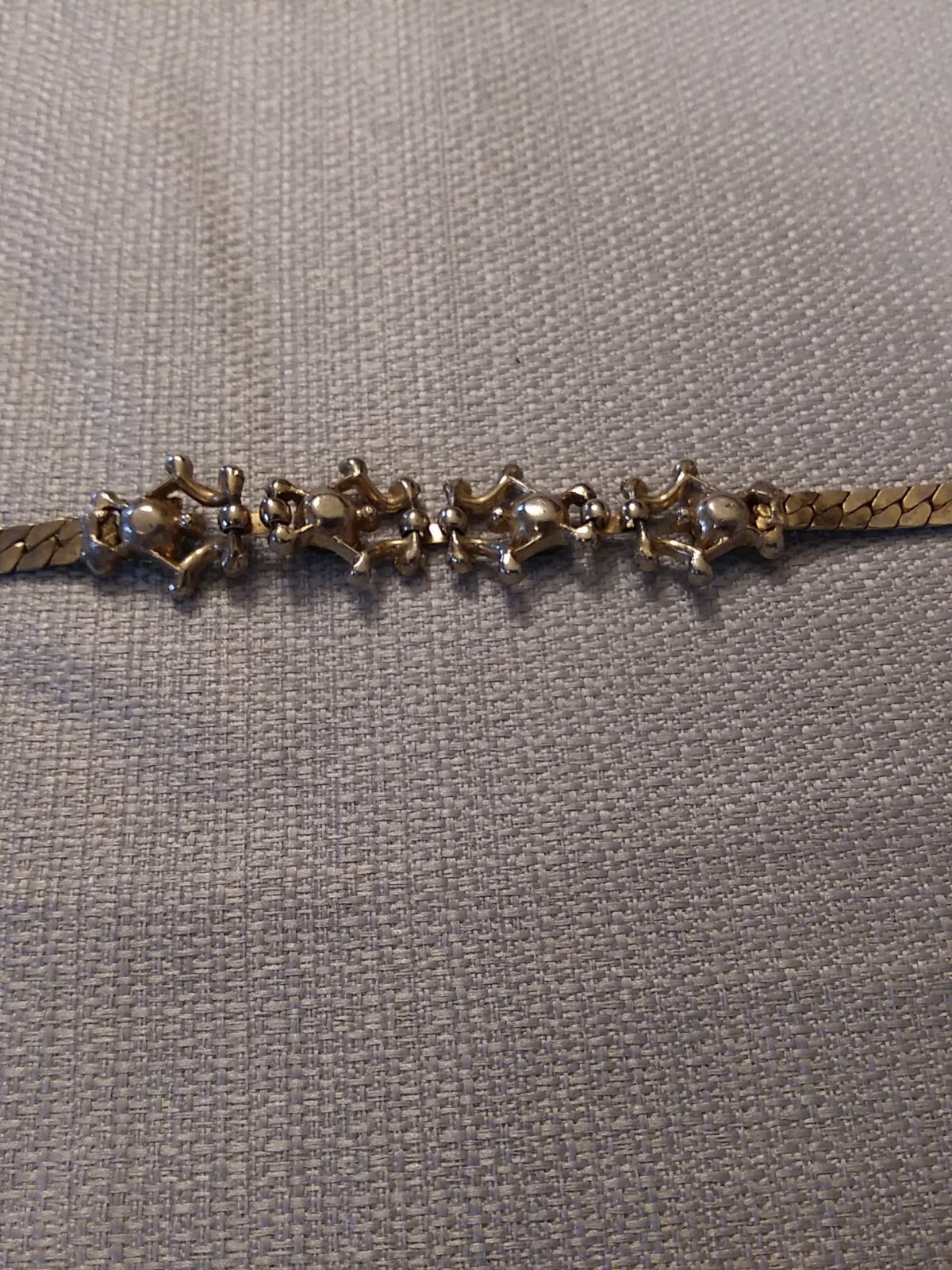 Bracelet Light Blue Jewels Silver Clasp Costume Fashion Vintage