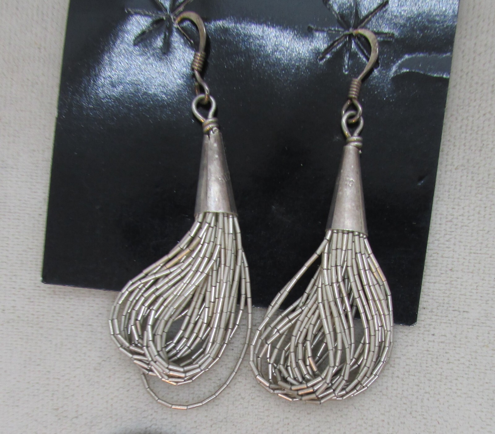 VINTAGE SOUTHWEST N A LIQUID SILVER EARRINGS