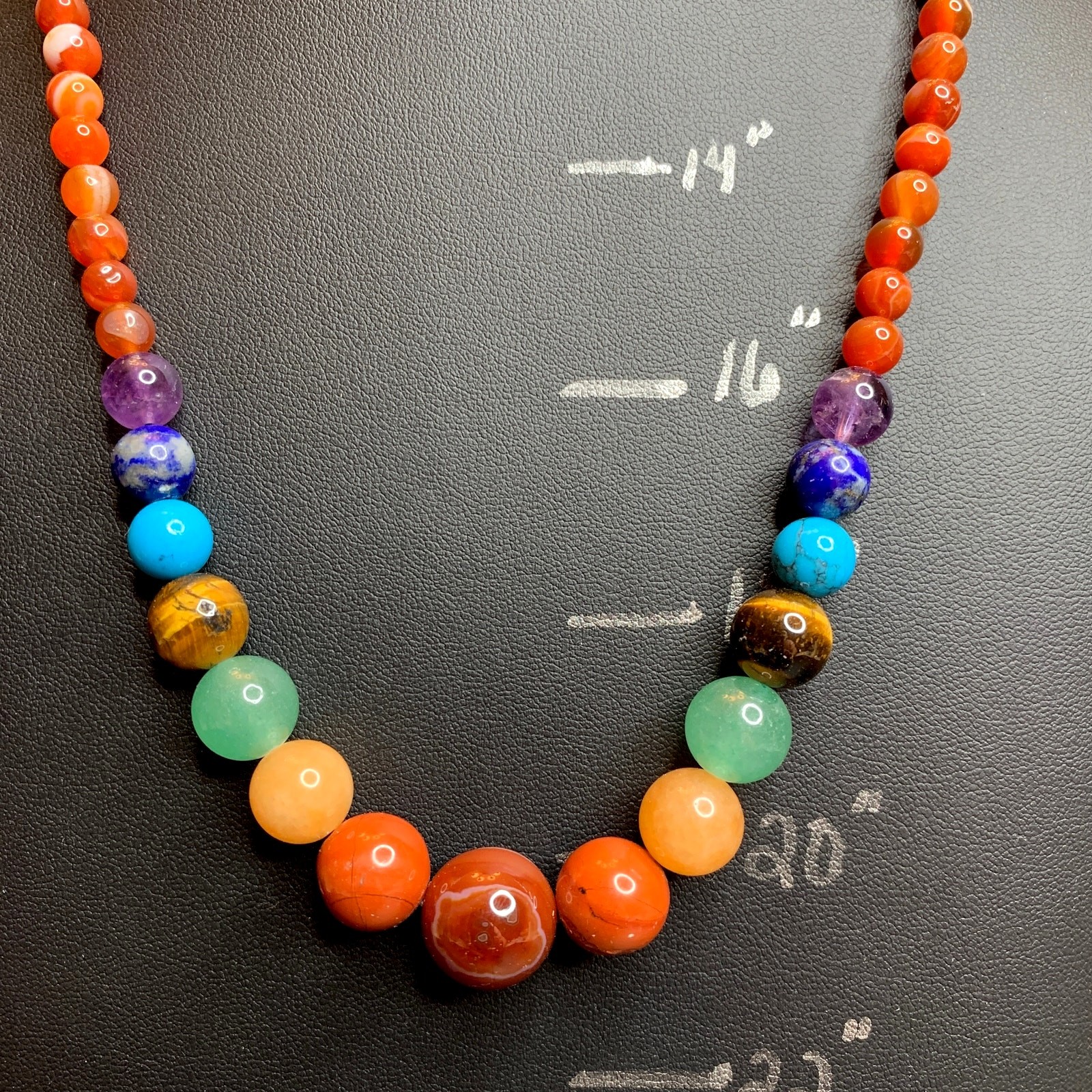 Seven Chakra Gemstone Necklace | Natural Stone Energy Jewelry