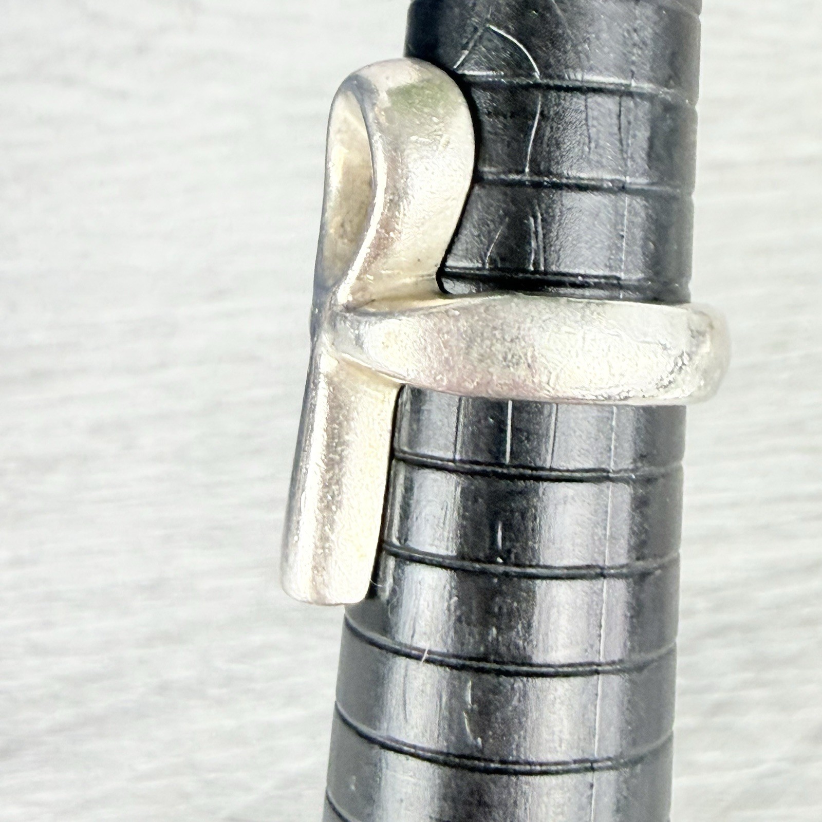 Vintage Sterling Silver Mexico Modernist Nile Cross Ankh Key of Life Ring 5.5
