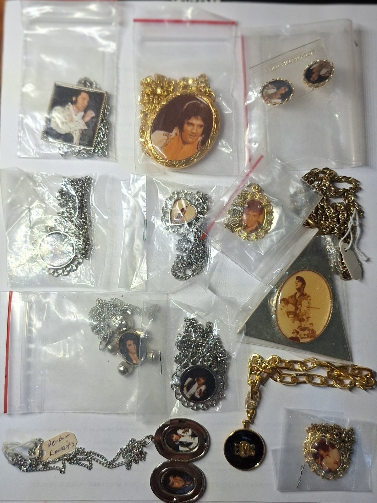 Elvis Presley Jewelry Lot 12 Custom Pieces Necklaces Earrings Bracelet Rare