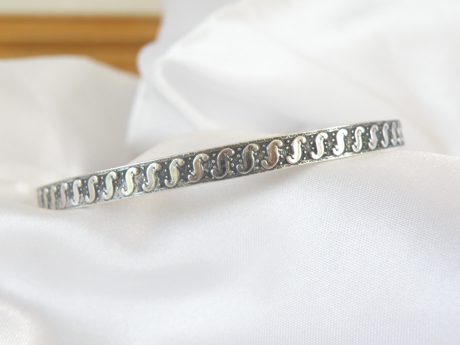 Vintage Sterling Silver 925 Rare Danecraft Felch Slip on Bracelet 7.5″